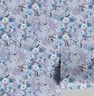 Papel de Parede Adesivo Vinil Floral Vintage Chic, Impermeável, Azul, para Quartos e Armários - S4Sassy