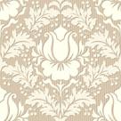 Papel De Parede Arabesco Bege E Marrom