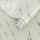 Papel de parede Armpest Ivory White Smooth Marble Granite Vinil