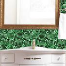 Papel de Parede Auto Adesivo Lavável Pastilha Pa0022 Verde