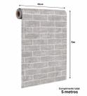 Papel de Parede Auto Adesivo Tijolo Cinza 45cm x 5mt