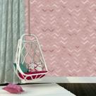 Papel De Parede Autoadesivo Chevron Rose Dalila