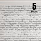 Papel de Parede Autoadesivo Premium ROLO 5m Tijolinho Branco 3D Sala Quarto Papel de Parede Autoadesivo Premium ROLO 5m Tijolinho Branco 3D Sala Quarto