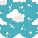 Papel de Parede Autoadesivo Vinílico Reforma Céu Azul Nuvens Quarto Infantil Menino Bebê
