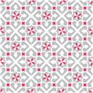 Papel de Parede Autocolante Azulejo Cinza e Rosa 2,70m