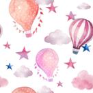 Papel de Parede Autocolante Baby Balões e Estrelas 2,70m