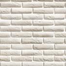 Papel de Parede autocolante - Estilo Pedra tijolos tons Brancos 3D - Vinil