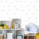 Papel de Parede Autocolante Gatinhas Amigas Amarelo 250