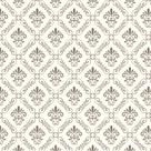 Papel de Parede Autocolante Vinil Arabesco Mix Bege Sobre Branco