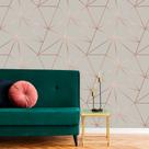 Papel De Parede Autocolante Zara Fendi Rose Gold
