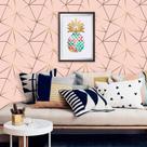 Papel De Parede Autocolante Zara Soft Pink Rose Gold