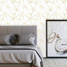 Papel De Parede Autocolante Zara White Gold