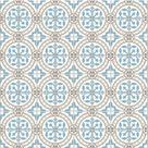 Papel De Parede Azulejo Clássico Em Tons Claros - 1,50x0,50m