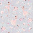 Papel De Parede Baby Bailarina Rosa Com Roxo - 1,50x0,50m