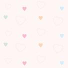 Papel De Parede Baby Corações Coloridos E Rosa - 1,50x0,50m