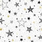 Papel De Parede Baby Estrelas Com Fundo Branco - 2,50x0,50m Papel De Parede Baby Estrelas Com Fundo Branco - 2,50x0,50m
