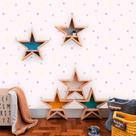 Papel de Parede Baby Lua e Estrelas fundo Rosa 270 Papel de Parede Baby Lua e Estrelas fundo Rosa 270