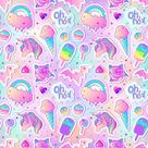 Papel De Parede Baby Stickers Rosa Para Meninas - 2,5x0,5m