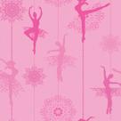 Papel de Parede Bailarina e Mandalas para Menina 57x270cm Papel de Parede Bailarina e Mandalas para Menina 57x270cm