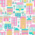 Papel de Parede Bambine Vila Multicolor Rosa BA0021