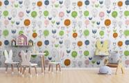 Papel de Parede Bege, Traços de Flor - Rolo com 9,50 Metros Decoração de Luxo Infantil Papel de Parede Bege, Traços de Flor - Rolo com 9,50 Metros Decoração de Luxo Infantil