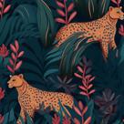 Papel de parede BOKEBEVE Peel and Stick Jungle Animal 44,45x300cm