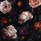 Papel de parede BOKEBEVE Rose Floral Peel and Stick 44,45x1000cm