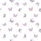 Papel de Parede Borboletas Rosa Lilás Adesivo 2,70x0,57m