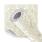 Papel de Parede Champanhe Arabesco 500x60cm Texturizado Decoração Parede Moderno Revestimento