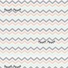 Papel De Parede Chevron Baby Com Olhinhos - 3,30x0,50m