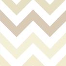 Papel De Parede Chevron Bege, Marrom E Branco - 3,00x0,50m
