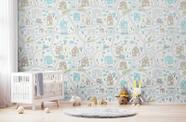 Papel de Parede Cinza Estrada - Rolo com 9,50 Metros Decoração de Luxo Infantil