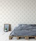 Papel De parede Com Fundo Branco Com Detalhes Em Tons De Bege
