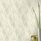 Papel de Parede Concrete Folhagem Branco 520729