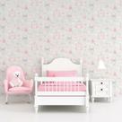 Papel de Parede Conto de Fadas G78370 Cinza e Rosa