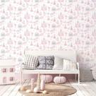 Papel de Parede Conto de Fadas G78371 Rosa e Cinza