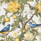 Papel de parede Danodoi Blue Limoeiro Floral 44,5cm x 10m Papel de parede Danodoi Blue Limoeiro Floral 44,5cm x 10m