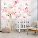 Papel de Parede Decoração Borboletas 1 ROLO 5 METROS Adesivo Autocolante 5m x 45cm Sala Quarto