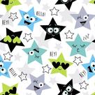 Papel de Parede Decorativo Baby Estrelas Felizes Coloridas 1,5m