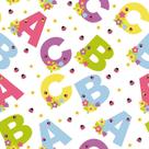 Papel de Parede Decorativo Baby Letras ABC Coloridas 3,3m