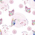Papel de Parede Decorativo Floral com Borboletas 1,5m