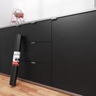 Papel de parede Decotalk 400x12cm preto autoadesivo para armários Papel de parede Decotalk 400x12cm preto autoadesivo para armários