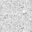 Papel de Parede Desenho para Colorir Science 2,70x0,57m