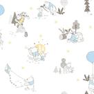 Papel de Parede Disney Winnie The Pooh Playmates Blue Roommates