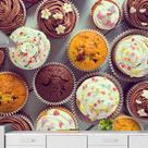 Papel de Parede Doce Doceria Cupcake Bolo Sala Painel - 422pcp