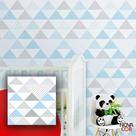 Papel De Parede Estampa Triângulo Azul Quarto Bebê Adesivo 3Mx50cm Antimofo Papel De Parede Estampa Triângulo Azul Quarto Bebê Adesivo 3Mx50cm Antimofo