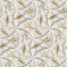 Papel De Parede Estofado 3d Triangular Dourado - 3,3x0,5m