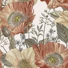 Papel de Parede Floral Autoadesivo Livebor em Vinil 45 x 300 cm