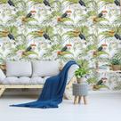 Papel de Parede Floral Tucano rolo 57x270cm