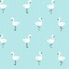 Papel de Parede Fofura Baby Flamingos Fundo Azul FF4020